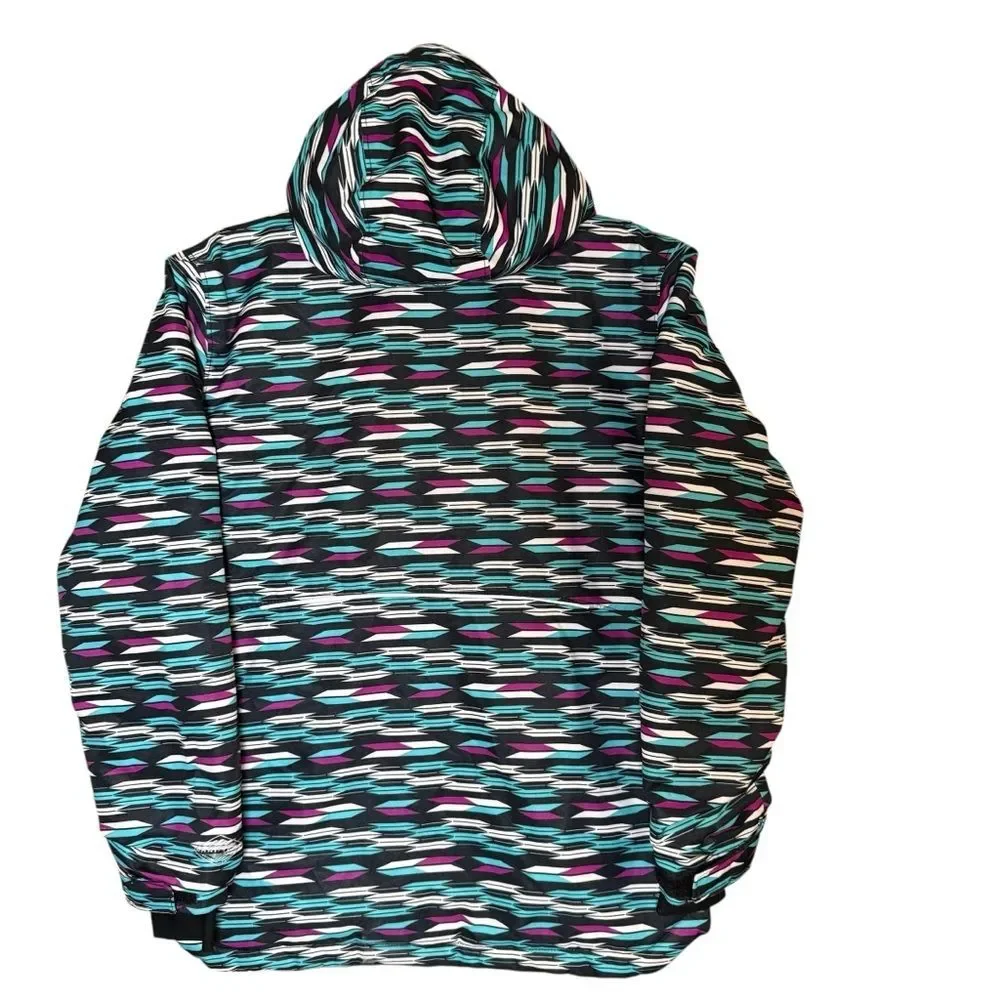 Youth Columbia Sportswear Teal/White/Fuchsia Hooded Winter Coat Size L EUC